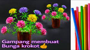 Ide kreatif tanam bunga krokot gantung di botol terbalik youtube. Cara Mebuat Bunga Krokot Dari Sedotan Plastik Beautiful Straw Flowers Youtube