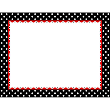 Black And White Polka Dot Bulletin Board Border Just Dotty Black White Border Scrapbook Frames Red Classroom Theme Clip Art Borders