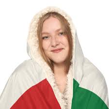 Italian Flag Snuggle Blanket Hoodie, Sherpa Hooded Blanket Fleece Hooded  Blanket, Custom Blanket Gift, Travel Blanket