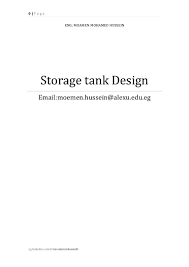 V, new appendix x (duplex stainless steel storage tanks) and appendix y(api monogram). Tank Design Word
