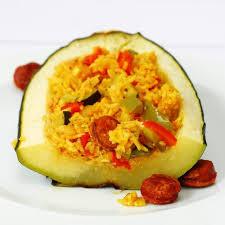 Baby marrow with tomato and onion. Spanish Rice Stuffed Marrow Recipe Searching For Spice