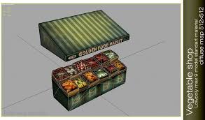 Vegetable Shop 3d Model Vegetable Shop 3d Model Model