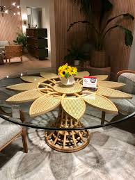 The Sunflower Table By Jamie Durie For Mcguire Furniture Is A Ray Of Sunshine This Happy Rattan Piece Is Joyful And Light Wh Table Mcguire Furniture Furniture