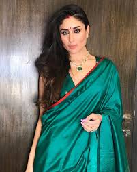 Kareena Kapoor Khan Totally Nails The Festive Style In A Graceful Raw Mango Saree festive style in a graceful raw mango saree