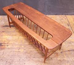 Receive the latest listings for magazine storage table. Monumental Cabin Modern Mid Century Magazine Rack Walnut Long Coffee Table At 1stdibs