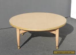 Shop wayfair.ca for all the best 3 legs coffee tables. Vintage Danish Mid Century Modern Style Round Coffee Table Peg Leg Gold Feet For Sale In United States
