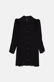 Zara Shirt Dress With Balloon Sleeves In Black Ufo No More Whether you're looking for a casual or professional wear a dress shirt that is fitted to avoid bunching under your sweater. zara shirt dress with balloon sleeves