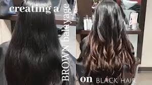 From black hair to pink belyage steps : Creating A Brown Balayage On Black Hair Youtube