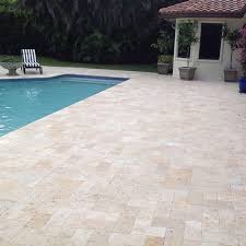 The total price for labor and materials per square foot is $14.09, coming in between $12.28 to $15.89. Ivory Travertine 6x12 Paver Tumbled Tile Mosaic Depot