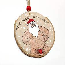 Hairy Santa Hairy Christmas Dirty Santa Ornament Naked - Etsy