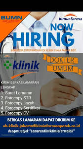 Lowongan kerja kimia farma madiun. Open Recruitment Dokter Umum Klinik Kimia Farma Klinik Facebook