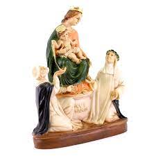 La supplica alla madonna di pompei è una pratica devozionale cattolica che viene recitata l'8 maggio (giorno in cui ebbe inizio nel 1876 la costruzione della basilica) e la prima domenica di ottobre alle ore 12 davanti all'immagine della madonna di pompei. Statua Madonna Di Pompei Resina 20 Cm