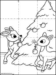 Puzzle Da Stampare Rudolph La Renna Dal Naso Rosso 8 Pagine Da Colorare Di Natale Colori Di Natale Renne Di Babbo Natale