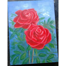 Mawar, tulip, matahari, sakura, anggrek, melati, sepatu dll. Lukisan Bunga Mawar Shopee Indonesia