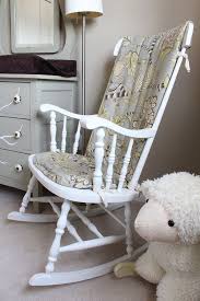 Painted Secondhand Rocking Chair With Custom Diy Rocking Chair Cushion Diyfurniture Nurseryde Rocking Chair Nursery Diy Rocking Chair Rocking Chair Cushions