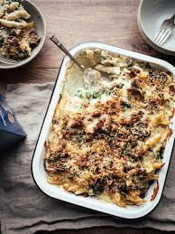 Creamy Cauliflower Mushroom Kale Pasta Bake Vegan Option Izy Hossack Top With Cinnamon Recipe Kale Pasta Creamy Cauliflower Pasta Bake