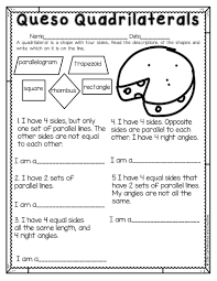 Spring Into Spring 3rd Grade Math Quadrilaterals Activities Guided Math