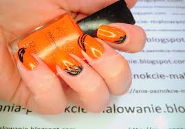 Black Orange Czyli Czarno Pomaranczowe Paznokcie Paznokciowepomysly