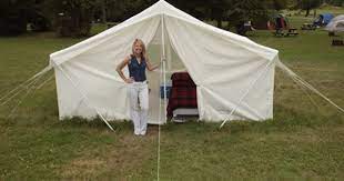 White Canvas Tent 10 X14 Vinyl Floor All Weather Canvas Wall Tent Wall Tent Canvas Wall Tent Tent
