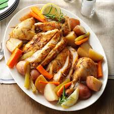 Slow Roasted Chicken With Vegetables Recipe How To Make It Taste Of Home