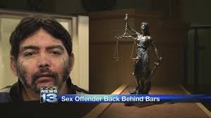 Convicted sex offender back in jail after violating probation