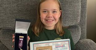 Abingdon girl receives Little Troopers medal for resilience