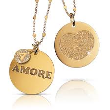 Gioiello Amore Love Dream Jewelry Dog Tag Necklace