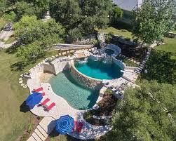 Check Out This 2 Tier Pool With Diving Ledge Grotto And Spa By Keith Zars Pools And Located In Center Point Tx Pool Outdoor Decor Outdoor