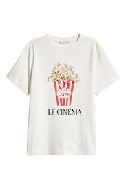 Baskili Ust Beyaz Popcorn Kadin H M Tr Tisort Tisort Modelleri Kadin