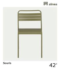 Alinea Decoration Souris Chaise De Jardin Empilable En Acier Vert Chaise De Jardin Table De Jardin Pliante Lanternes En Verre
