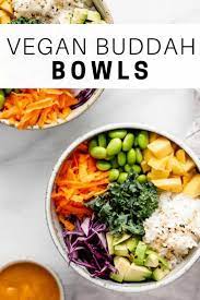 Vegan Buddha Bowls With Spicy Mango Sauce Recipe Vegan Buddha Bowl Vegetarian Recipes Vegan Recipes