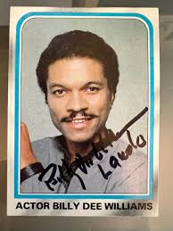 Vintage Star Wars Topps Lando trading card #231 autograph by Billy Dee  Williams