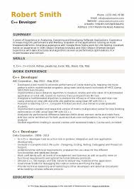 c++ developer resume samples qwikresume
