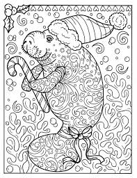 If you love christmas you will love this coloring book. Manatee Christmas Coloring Page Instant Download Adult Etsy
