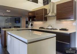 Innovative Kitchen Design Contemporary Kitchen With Aluminum Accents Contemporary Kitchen Contemporary Kitchen Cabinets Custom Kitchen Cabinets