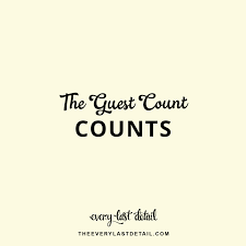 Make a head count spreadsheet to use throughout your planning process, with columns for contact info, addresses. The Guest Count Counts Your Wedding Guest List Every Last Detail