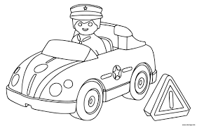 Coloriage de voiture de police pour les enfants. Voiture De Police Colorier Rabarbarous