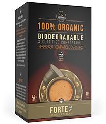 Capsule coffee machine krups xn1001 inissia nespresso 1260w black. Nespresso Compatible Organic Coffee Capsules By Kiss Me Organics Forte 100 Biodegradable And Compostable Coffee Pods Made From Slow Roasted Organic Coffee Beans 30 Capsules Buy Online In