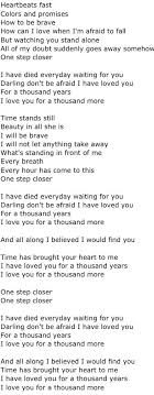 A Thousand Years Music Lyrics Favorite Lyrics Christina Perri Lyrics