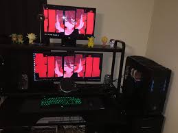 Battlestation Fredde Desk Ikea Ikea Desk Simple Computer Desk Laptop Gaming Setup