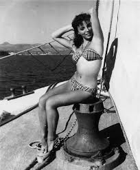 #vintage #retro #hollywood #actress #joan collins #1956 #1950s #young #movie #film #picture #photo #portrait #cinema #classic #old #glamour #beautiful. Joan Collins In A Bikini On A Yacht 24 Femmes Per Second