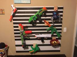 But i do think that the display board made … nerf gun rack. Son Wanted A Nerf Weapons Wall Woodworking