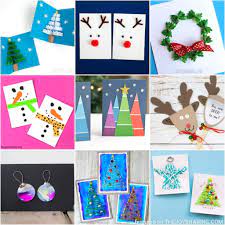 25 diy christmas cards crafts for kids to make. 25 Simple Christmas Cards Kids Can Make Christmas Cards Kids Christmas Card Art Christmas Card Crafts