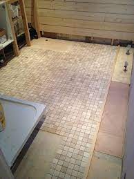 The flooring througout is a 15mm green chipboard. Tiling On Wooden Floors Part 4 Overboarding Uk Bathroom Guru