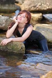 Look at this beauty from a different angle. 240 Wetlook In Jeans Jumpsuit Beautiful Girl Dressed In Flickr