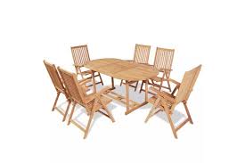 Modern chinese teakwood dinner table outdoor garden dining sets patio furniture china. Dick Smith 7 Piece Outdoor Dining Set With Folding Chairs Solid Teak Wood Home Garden Yard Garden Outdoor Living Patio Garden Furniture Patio Furniture
