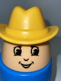 Little Tikes Step 2 Jumbo Chunky Figure Farmer Cow Boy Toddler Toy 5”  Vintage