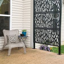 Freedom 1 In X 48 In X 2 Ft Sprig Black Polypropylene Decorative Screen Panel Lowes Com Decorative Screen Panels Brick Exterior House Outdoor Privacy