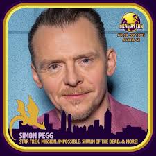 Take the car, go to Mum's, ☠️ Phil, grab Liz, go to Atlanta, have a nice  cold pint, and wait for Dragon Con to start. Let's welcome Simon Pegg to  #DragonCon2025. How's