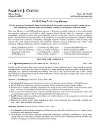 Marketing Manager Resume